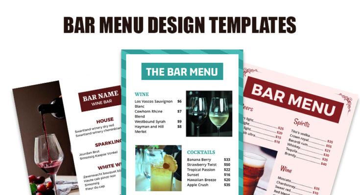 Bar Menu Design Templates