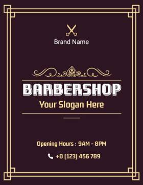 Barbershop Salon Menu Template