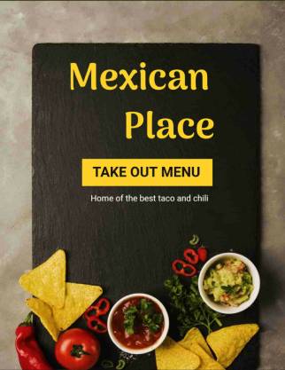 Mexican Takeout Menu Template