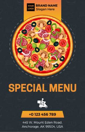 Special Pizza Menu Template