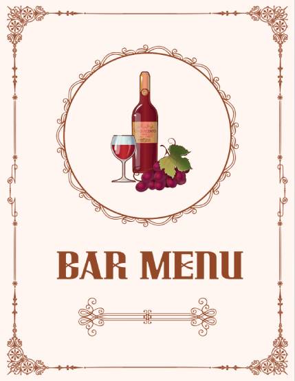 Bar Wine Menu Template