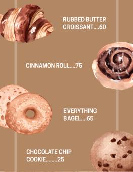 Chocolate Bakery Menu Template
