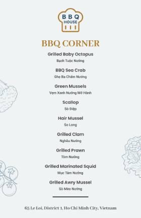 Corner BBQ Menu Template