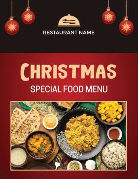Gingerbread  Christmas Menu Template