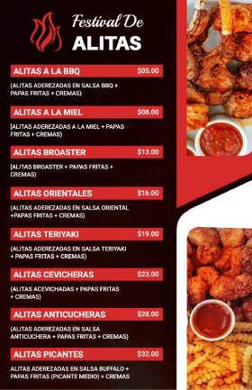 Alitas BBQ Menu Template