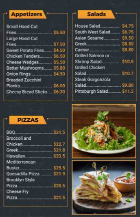 Pizza Menu Template