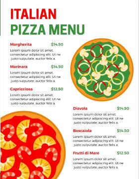 Simple Italian Menu Template