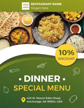 Special Dinner Menu