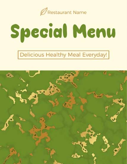 Green Fancy Menu Template