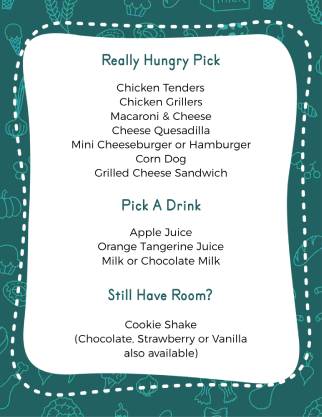 Restaurant Kids Menu Template