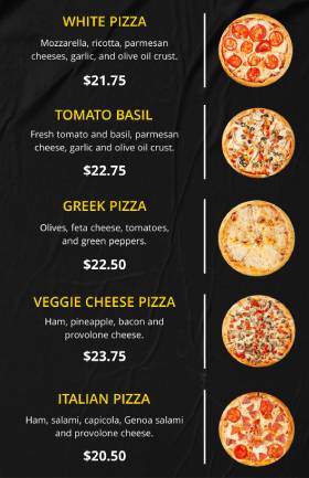 Cheesy Pizza Menu Template