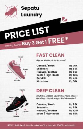 Laundry Price List Template