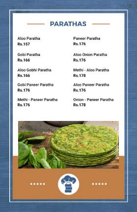 Tiffin Service Menu Template