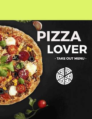 Pizza Lover Takeout Menu Template