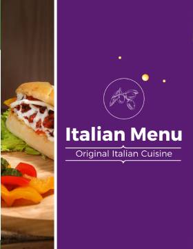 Original Italian Menu Template