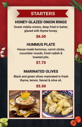 Starter Cafe Menu Template