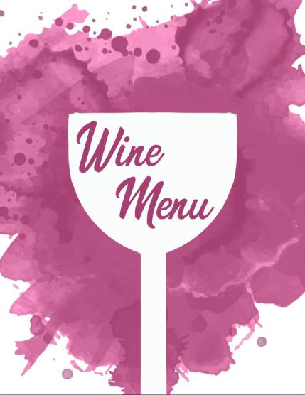 Pink Wine Menu Template