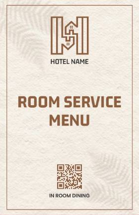 Room Service Menu Template