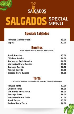 Salgados Mexican Menu Template