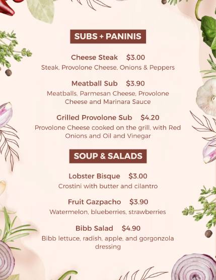 Cool Fancy Menu Template