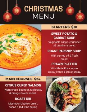 Starter Christmas Menu Template