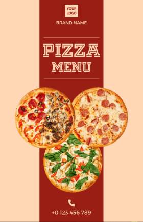 Red Pizza Menu Template