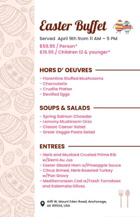 White Easter Menu Templates