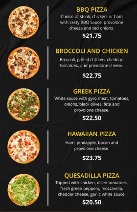 BBQ Pizza Menu Template