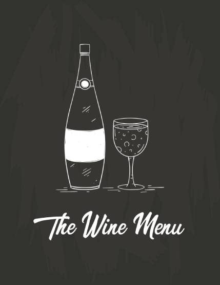 Black Wine Menu Template