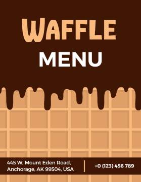 Waffle Dessert Menu Template