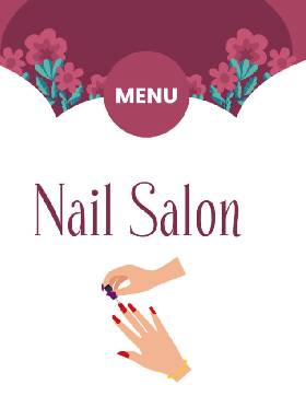 Nail Salon Menu Template