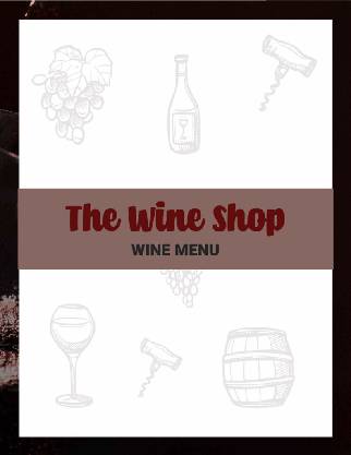 Shop Of Wine Menu Template