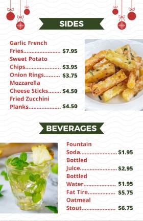 White Christmas Magic Menu Template
