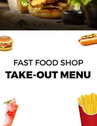Fast Food Takeout Menu Template