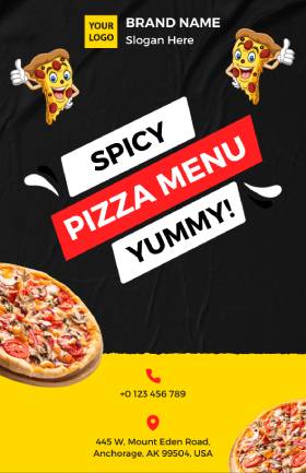 Spicy Pizza Menu Template
