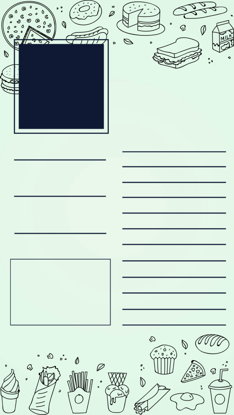 Blank Menu Background Design