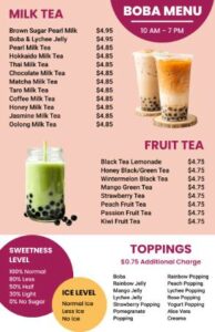 Boba Menu Templates - Free | Editable | Downloadable