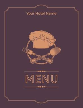 Chef Hotel Menu Template