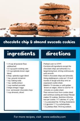 Cookies Recipe Card Template
