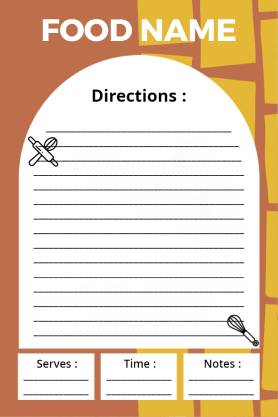 Decent Recipe Card Template