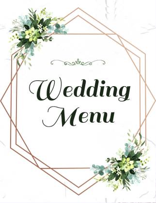 White Wedding Menu Template