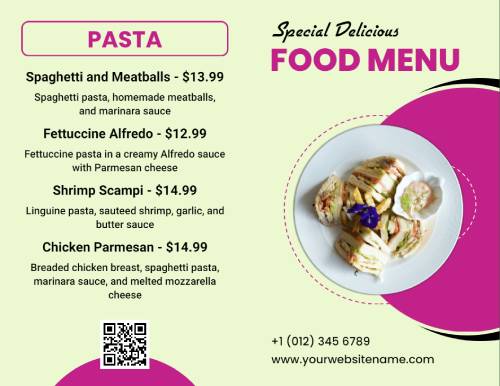 Food Online Menu Template