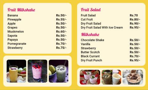 Fruit Juice Online Menu Template