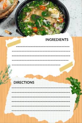 White Recipe Card Template