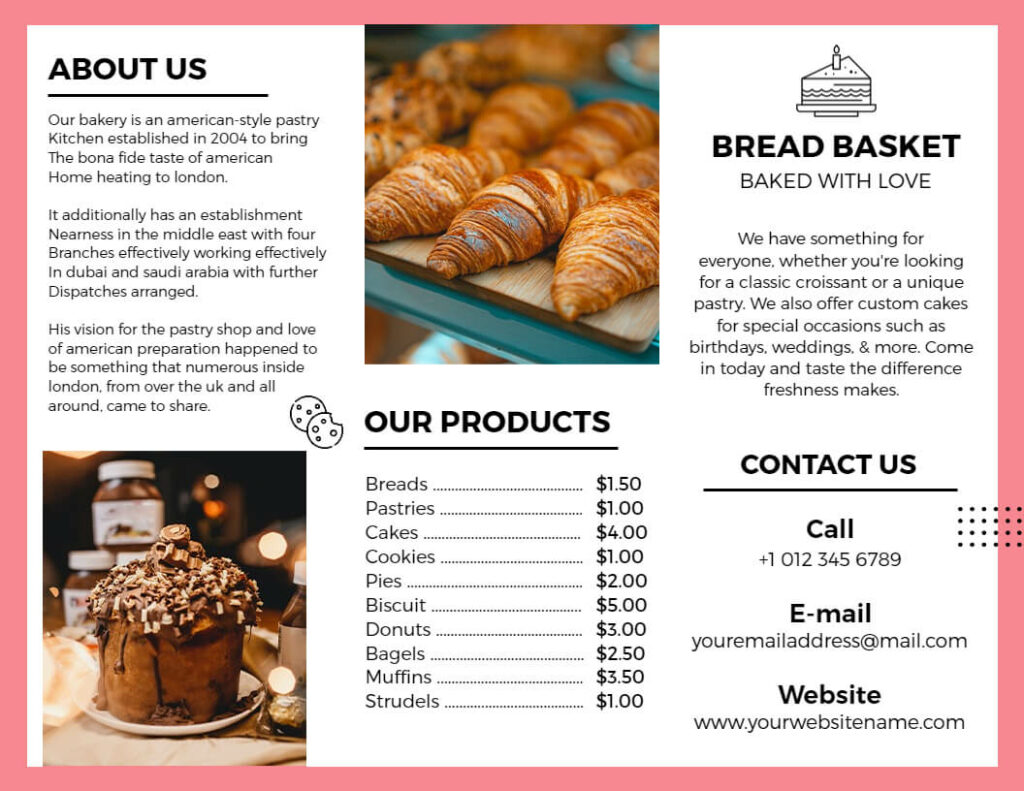 Bakery Food Brochure