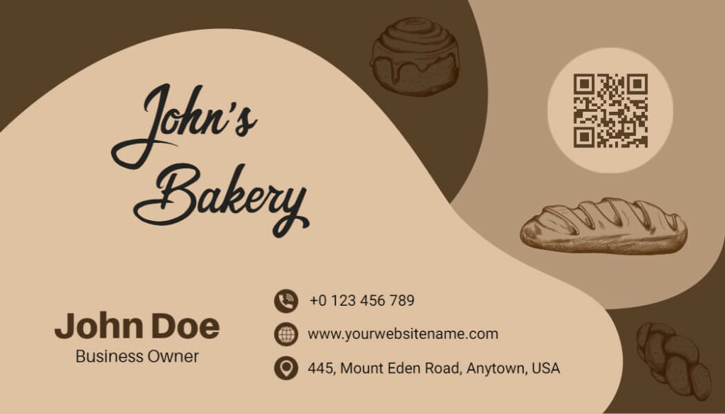 Bakery Food Business Card