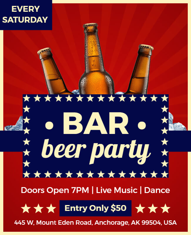 Beer Party Bar Flyer