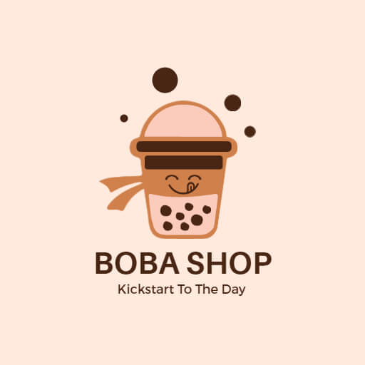 Boba Tea Food Logo
