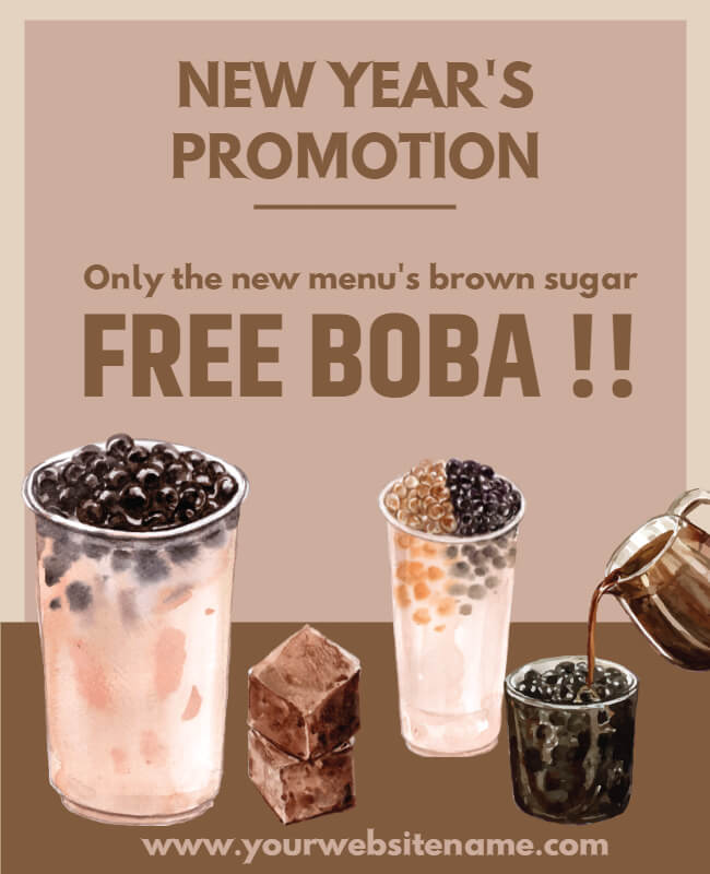 Boba Tea Food Poster