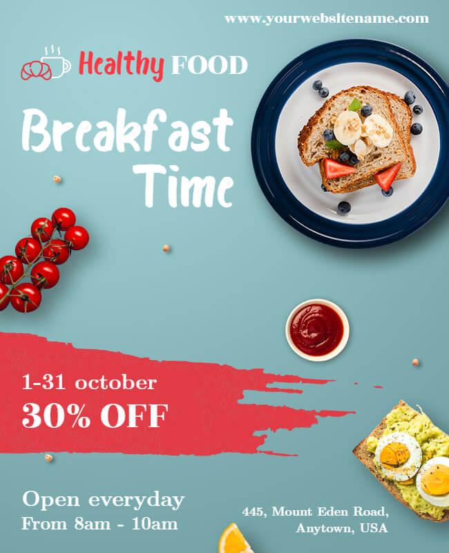 Breakfast Brunch Food Poster